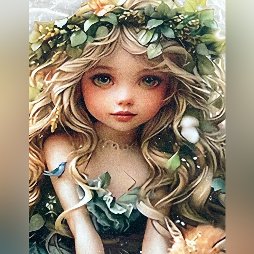 Fairy Garden Stake Acrylic Pixie Girl Fox Outdoor Yard Decor Cottagecore - Picture 3 of 4
